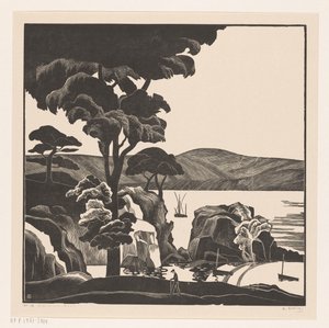 Breton Bay (original tittel på objekt) av Bernard Essers (signed by artist)