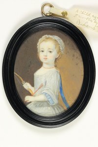 Et lite barn født 1714, ca. 1716 (akvarell på elfenben) av Bernard III Lens