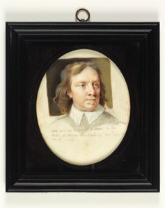 Oliver Cromwell (akvarell på elfenben) av Bernard III Lens