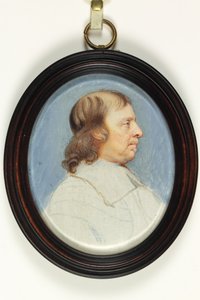 Oliver Cromwell (akvarell på elfenben) av Bernard III Lens