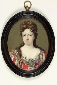 Dronning Anne (akvarell på elfenben)