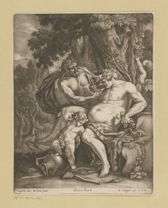 Bacchus omgitt av satyrer av Bernard Lens (II)