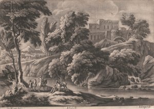 Landskap med slott av Bernard Lens