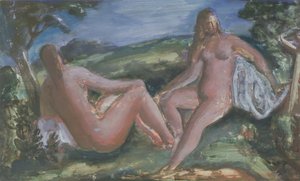 Bathers, ca. 1940 (gouache på papir)
