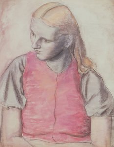 Portrett av kunstnerens kone, ca. 1926 (blyant og akvarell)