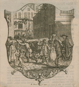 En scene fra London, datert 1720 av Bernard Picart