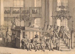 Jødisk nyttår i den portugisiske synagogen i Amsterdam av Bernard Picart