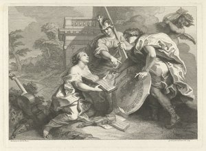 Landskap med hørsel(?) av Bernard Picart