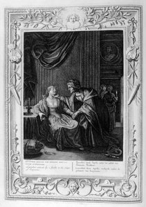 Leucothoe forført av Apollo i form av Eurynome, 1733 av Bernard Picart