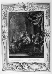 Lycaon metamorfosert til en ulv, 1733 av Bernard Picart