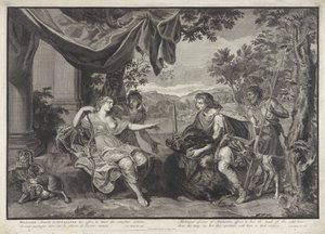 Meleager gir det kaledonske villsvinhodet til Atalanta History of Meleager (serietittel) av Bernard Picart