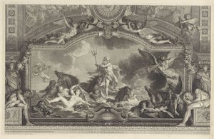Neptun roer bølgene Quos Ego (tittel på objekt) av Bernard Picart