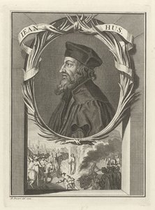 Portrett av John Hus, 1712 av Bernard Picart