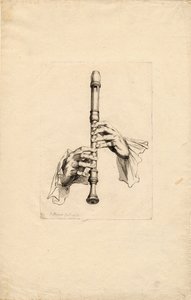 Recorder Players Hands, um 1700 av Bernard Picart