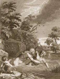 Salmacis and Hemaphroditus United in One Body, 1731 av Bernard Picart
