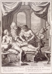 Telephus kurert av rusten fra det samme spydet som såret ham, 1731