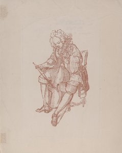Bassfiolspilleren, 1707 av Bernard Picart