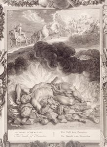 Herkules død, 1731 av Bernard Picart