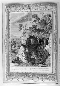 Nymfeekkoet endret seg til lyd, 1733 av Bernard Picart