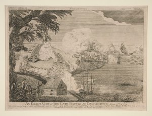 En nøyaktig utsikt over det sene slaget ved Charlestown (Bunker Hill) av Bernard Romans