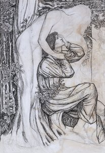 Phyllis og Demophoon, illustrasjon for #39;Phantastes#39; av Bernard Sleigh