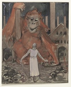 Ridder og gigantisk ape