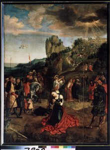 Le martyren av Sainte Catherine. (The Martyrdom of Saint Catherine) - Peinture de Bernard van Orley (Barend, Barent, Bernaert van Brussel av Bernard van Orley