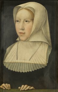 Portrett av Margaret av Østerrike (olje på panel) av Bernard van Orley