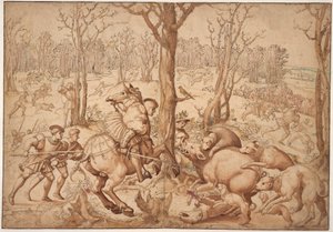 Villsvinjakta av Bernard van Orley
