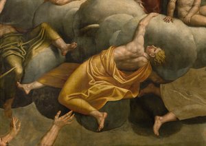 Apse, altertavle av Bernardino Gatti kalt Il Sojaro fullført av Giovanni Battista Trotti kalt IL Malosso, Jomfruens himmelfart av Bernardino Gatti