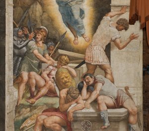 Counterfaccata, Bernardino Gatti, Resurrection 1529, Detail