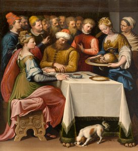 Kapellet til Vår Frue av folket, andre span nordsiden, Bernardino Campi, Herodes bankett 1569