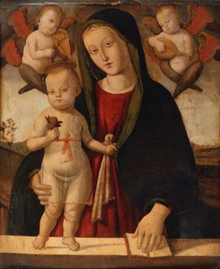 Madonna and Child (olje på lerret)