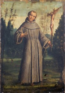 Saint Francis of Assisi, ca. 1545 (olje på panel montert på lerret)