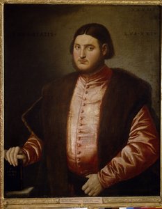 Portrett av en mann (Portrett av en mann). Maleri av Bernardino Licinio (cirka 1489-cirka 1565), olje på lerret