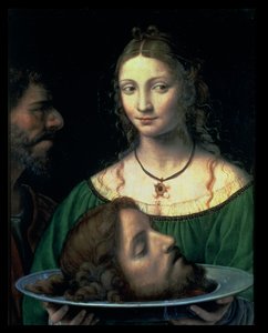 Salome med hodet til døperen Johannes, ca. 1525-30 (panel) av Bernardino Luini