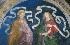 Apostelen Andrew og profeten Jesaja - Apostelen Andrew og profeten Jesaja, av Pinturicchio, Bernardino, Workshop of (1454-1513). Fersk