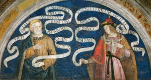 Apostelen Peter og profeten Jeremiah - Apostelen Peter og profeten Jeremia, av Pinturicchio, Bernardino, Workshop of (1454-1513). Fersk