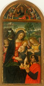 Our Lady of Peace av Bernardino Pinturicchio (cirka 1452-1513), olje på panel