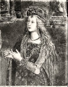 St. Catherine, muligens et portrett av Lucrezia Borgia (1480-1519) fra Lives of the Saints-syklusen, Sala dei Santi, 1492-94