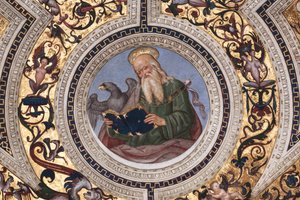 St John the Evangelist, detalj av The Four Evangelists (fresco av Bernardino di Betto Pinturicchio