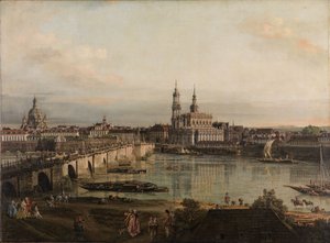 Utsikt over Dresden av Bernardo Bellotto