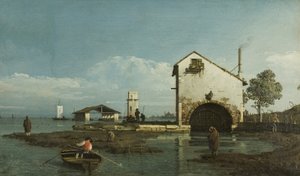 Capriccio, The Lagoon, ca. 1743 (olje på lerret) av Bernardo Bellotto