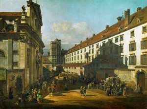 Dominikanerkirche i Wien, Østerrike (olje på lerret) av Bernardo Bellotto