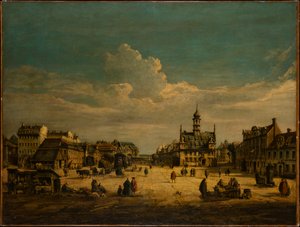 Dresden-Neustadt med utsikt mot nord av Bernardo Bellotto