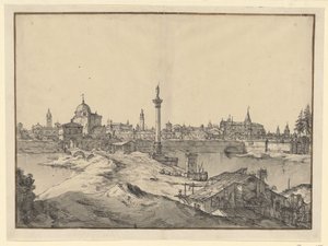 Fantasiutsikt over Padova av Bernardo Bellotto