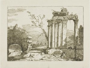 Landskap med ruiner av Bernardo Bellotto
