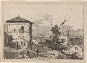 Landskap med et dødt tre av Bernardo Bellotto