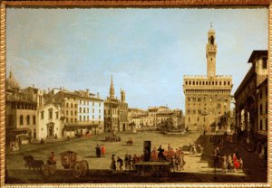 Piazza della Signoria av Bernardo Bellotto