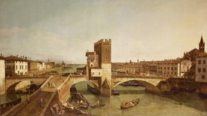 Broen ved Delle Navi, Verona av Bernardo Bellotto